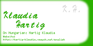 klaudia hartig business card